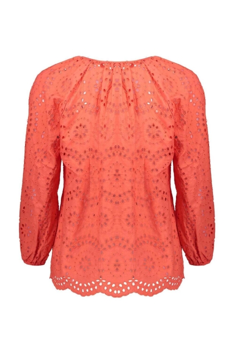 Geisha top l/s, crochet + tassles